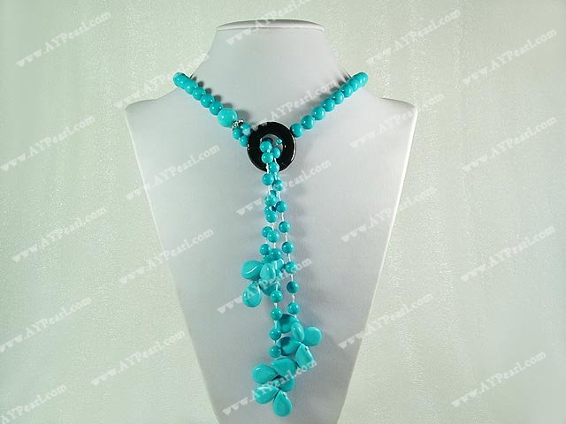collier agate turquoise
