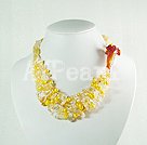 crystal pearl agate necklace
