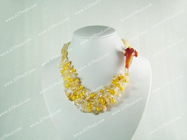 Wholesale Crystal Jewelry-crystal pearl agate necklace