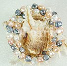 3-colored pearl bracelet