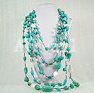 turquoise shell crystal necklace
