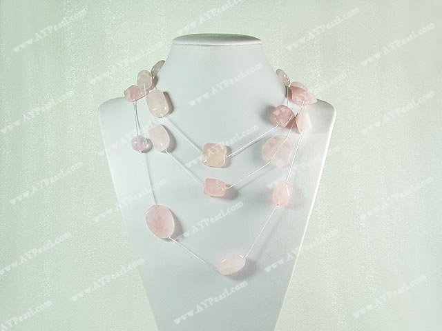 Collier quartz rose