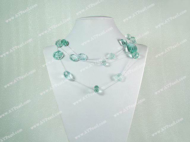 blue crystal necklace