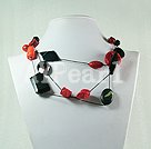 Wholesale agate coral lacquer necklace