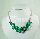 Wholesale AA pearl turquoise necklace