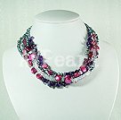 pearl crystal necklace