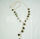 smoky quartz pearl necklace
