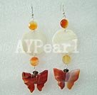 shell agate earrings