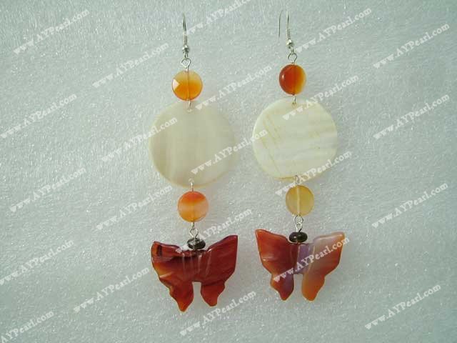 Boucles d'oreilles agate shell