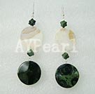 shell stone earrings