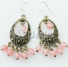 cherry quartz earrings