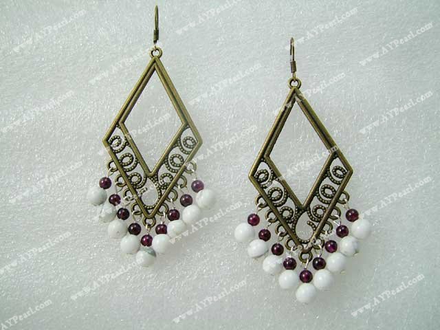 Wholesale Turquoise Jewelry-turquoise garnet earrings