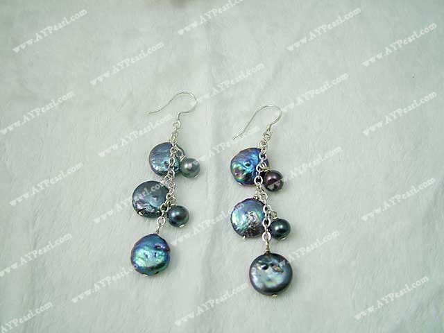 Pearl Jewelry-black pearl earrings