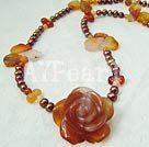 pearl agate necklace