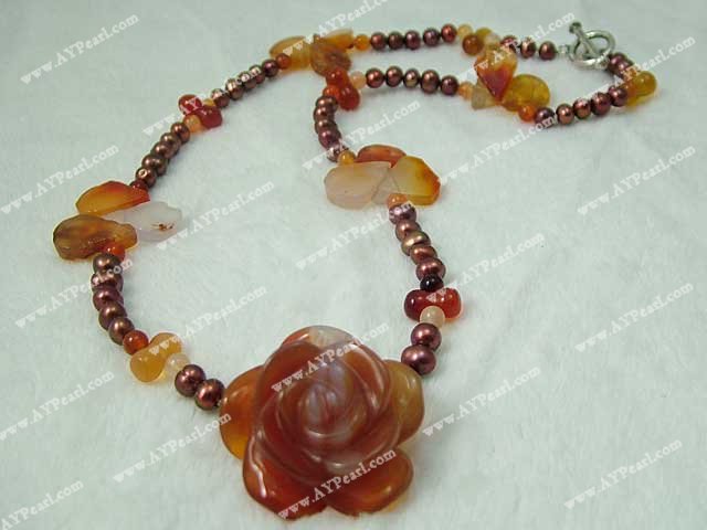 pearl agate necklace