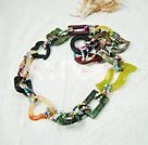 colored pearl multi-stone necklace
