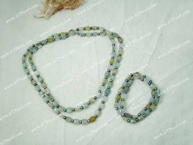 Pearl Aquamarine set