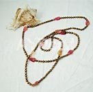 pearl pink jade necklace