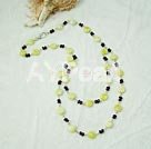 lemon stone garnet necklace