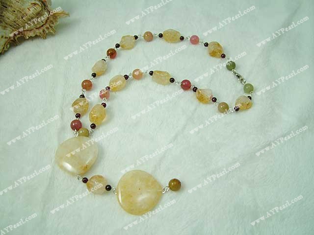 Collier citrine grenat