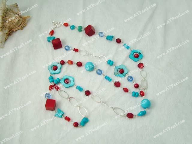 turquoise coral necklace