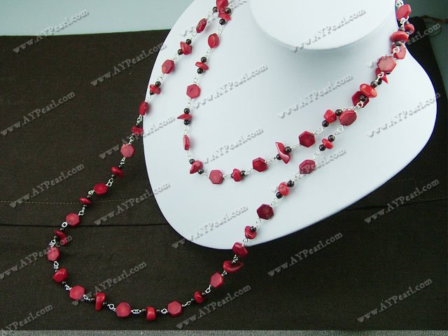 coral garnet necklace