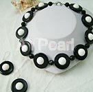 Wholesale gem black agate set