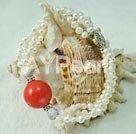 coral pearl bracelet