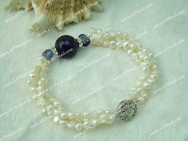 Pearl Jewelry Wholesale-pearl amethyst bracelet