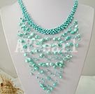 dyed pearl necklace