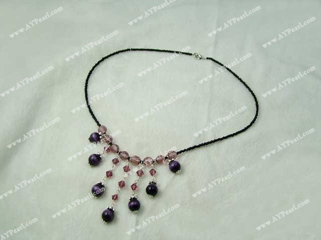 manmade crystal cat's eye necklace