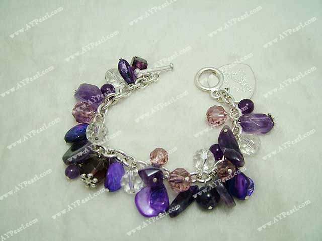 amethyst shell bracelet