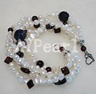 pearl garnet blue gem bracelet