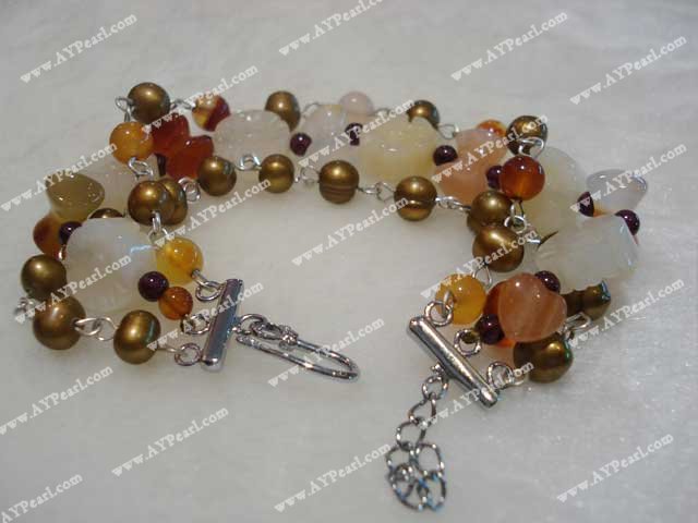 agate pearl bracelet