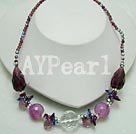 Brazil agate crystal necklace