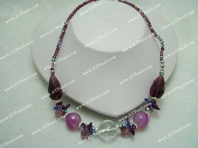 Wholesale Crystal Jewelry-Brazil agate crystal necklace