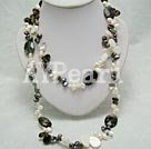 pearl crystal necklace