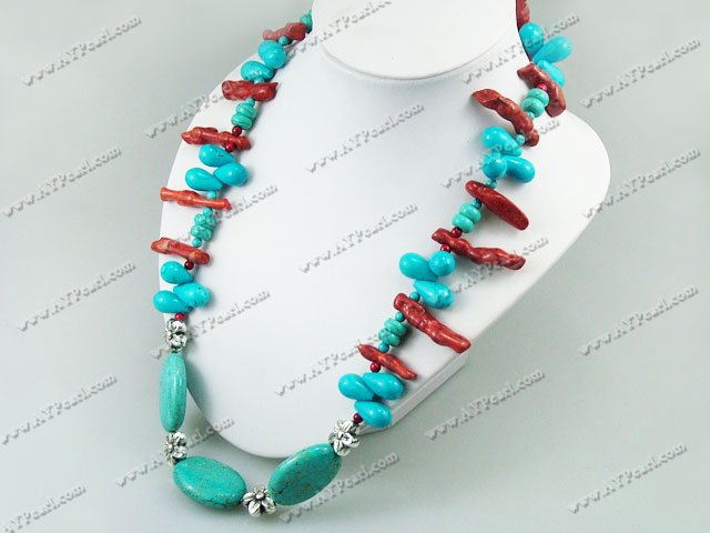 coral turquoise necklace