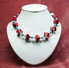 coral turquoise necklace