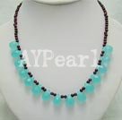 Wholesale Gemstone Necklace-garnet fancy crystal necklace