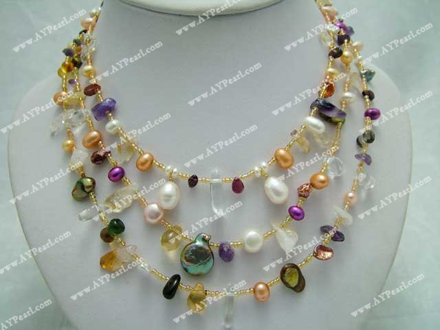Wholesale Pearl Jewelry-pearl crystal necklace