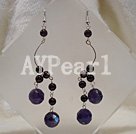 Wholesale Gemstone Jewelry-garnet amethyst earring