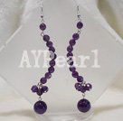 Wholesale earring-faceted amethyst earring