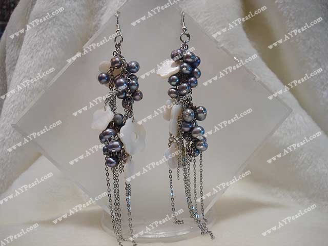 Pearl Jewelry-pearl shell earring