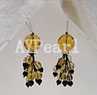 Wholesale yellow crystal earring