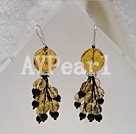 yellow crystal earring