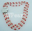 Wholesale pearl coral necklace