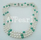 Perle Türkis Halskette