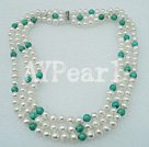 pearl turquoise necklace