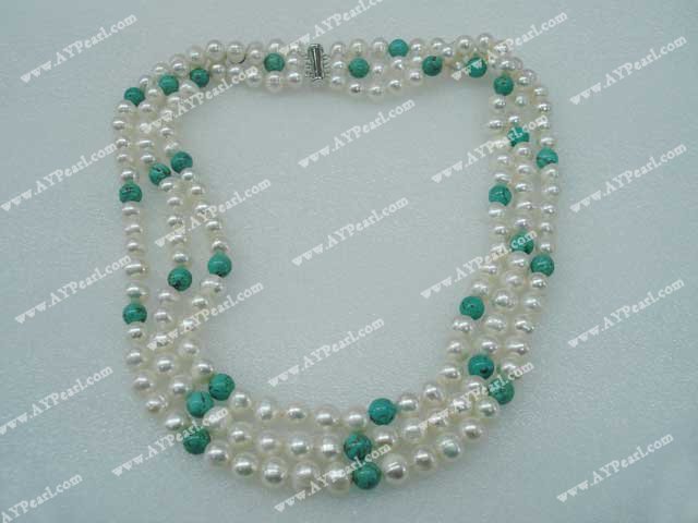 pearl turquoise necklace